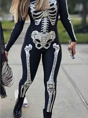 Spirit Black and White Skeleton Jumpsuit